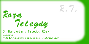roza telegdy business card